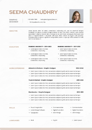 Professional CV Sample 31